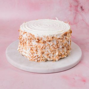 Tort kokosowy z migdałami i porzeczkami