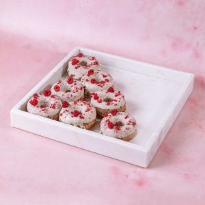 Keto box donut malina z prażonymi migdałami 6 szt.