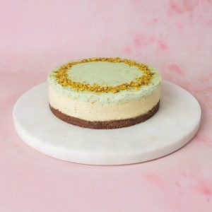 Keto sernik pistacjowy