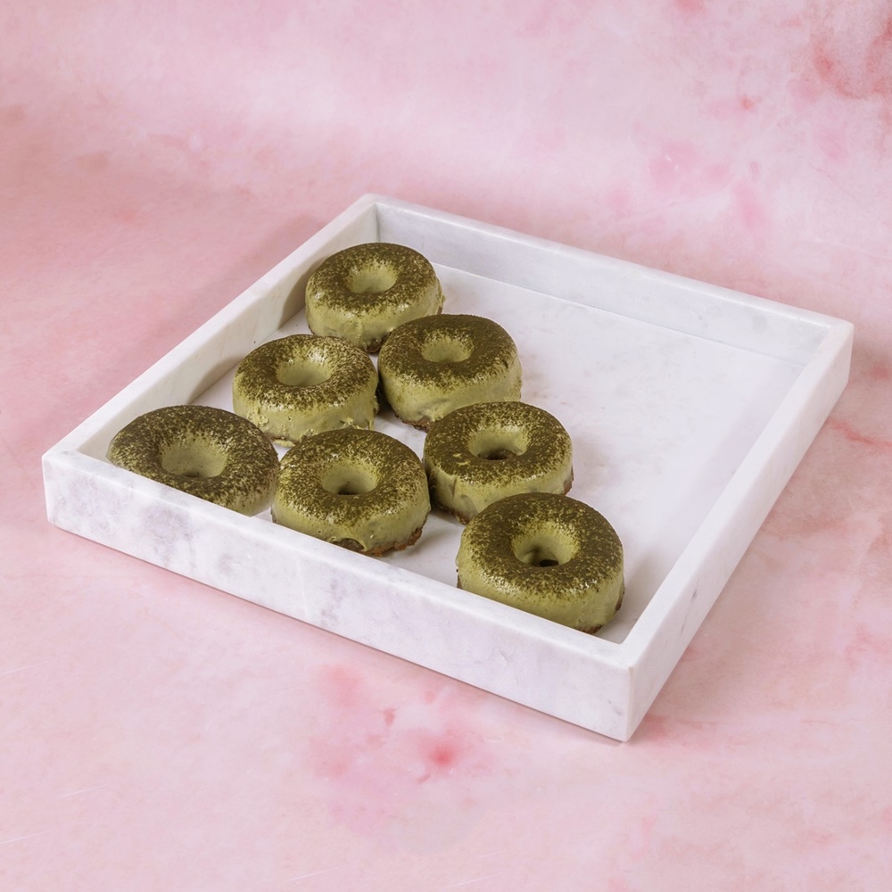Wegański box donut orzechowy z matchą 6 szt.