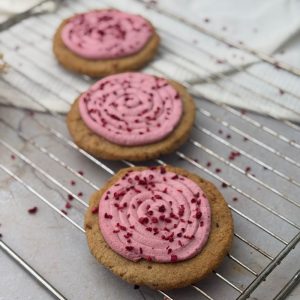 Ciastko a’la crumble cookies malinowe 6 szt.